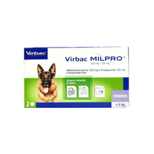Virbac Milpro Perros > 5 kg (12,5 / 125 mg) x 2 Comprimidos
