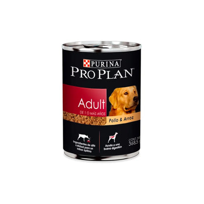 Lata Pro Plan Perro Adulto Pollo y Arroz 368 g