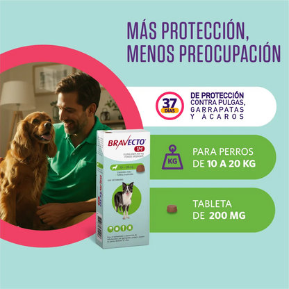 Bravecto Perro 1 Mes 10 - 20 kg (200 mg)