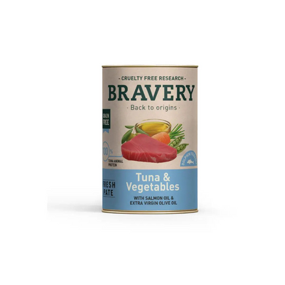 Bravery Wet Food Atun & Vegetales Perro Adulto Lata 290 g