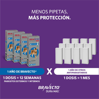 Bravecto Plus Gato 2.8 - 6.25 kg (250 mg)