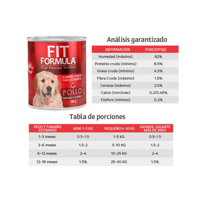 Lata Fit Formula Cachorro - Pollo 280 g