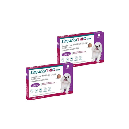Pack 2x Simparica Trio 2.5 - 5 kg 3 Comprimidos