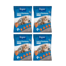 Pack 4x Arena Sanitaria para Gato Traper 9 kg