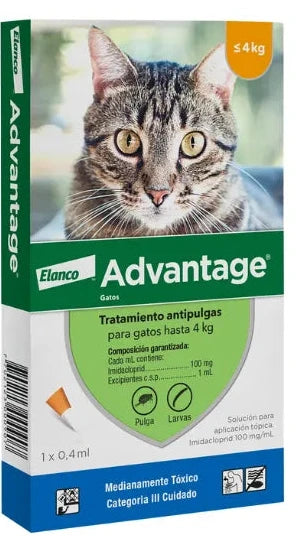 Advantage Gato Hasta 4 kg (0.4 ml)