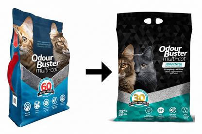 Pack 2 x Arena Odour Buster Multi Cat 12 kg ( 2 x 12 kg)
