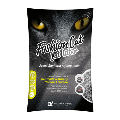 Arena Sanitaria Fashion Cat Carbón Activado 20 kg