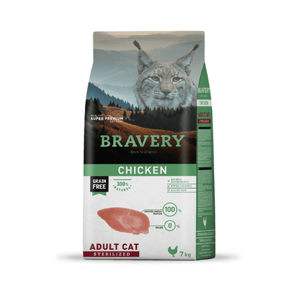 Bravery Gato Adulto Esterilizado Pollo