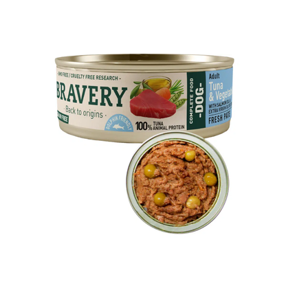 Bravery Wet Food Atún & Vegetales Perro Adulto Lata 80 g