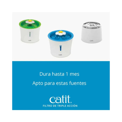 Catit Filtro Fuente Triple Acción 5 Unidades