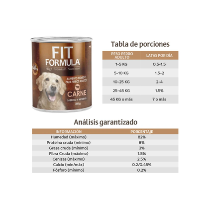 Lata Fit Formula Perro - Carne 280 g