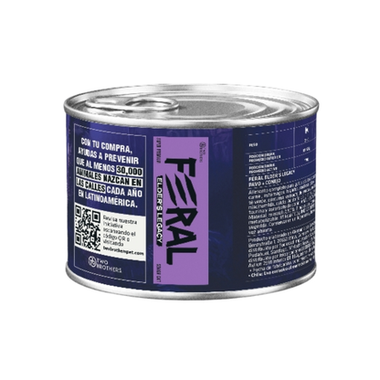 Feral Lata Gato Senior Pavo y Conejo 200 g