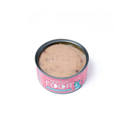 FOOR Lata Gato – Salmón, Calamar y Frutas 160 g