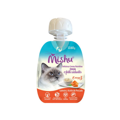 Mishu Snack Gato Salmón y Aceite de Pescado 60 g