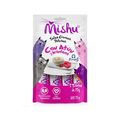 Mishu Tubos Atún y Arándanos 15 g x 5 unidades