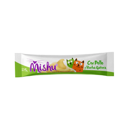 Mishu Tubos Pollo con Hierba Gatera 15 g x 5 unidades