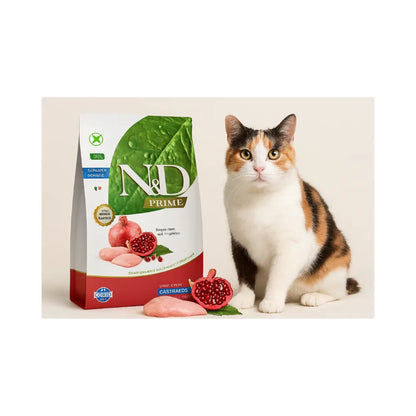 N&D Prime Gato Pollo & Granada Castrados 1,5 kg
