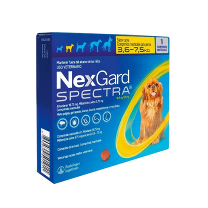 Nexgard Spectra 3.6 - 7.5 kg en 1 Comprimido