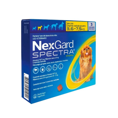 Nexgard Spectra 3.6 - 7.5 kg en 3 Comprimidos