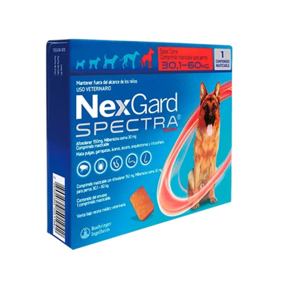 Nexgard Spectra 30 - 60 kg en 1 Comprimido