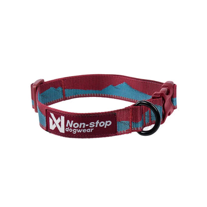 Non-Stop Dogwear Trail Quest Collar Turquesa/Burdeo Talla M