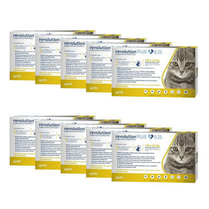 Pack 10 x Revolution Plus Gato 0.25 ml