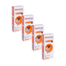 Pack 4x Bravecto Perro 4.5 - 10 kg (250mg)