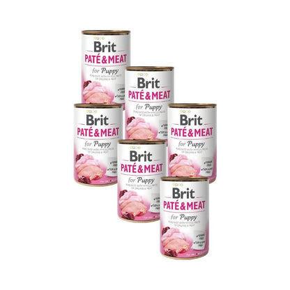 Pack 6x Lata Brit Paté & Meat Puppy 400 g
