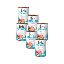 Pack 6x Lata Brit Pate & Meat Salmón 400 g