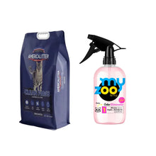 Pack Myzoo Odor Eliminator plus con gatillo gatos 500 cc + Arena America Litter Clean Pawz 15 k