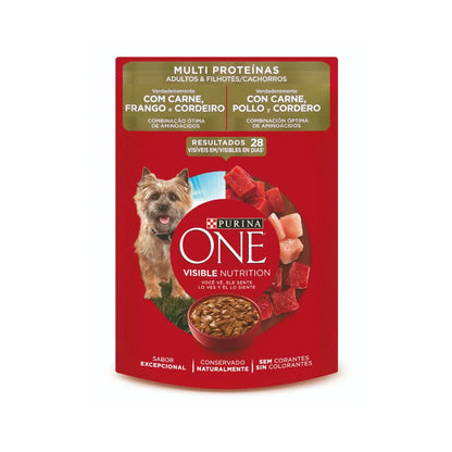 PURINA ONE® Adultos y Cachorros Multi Proteína Sobre 85 g