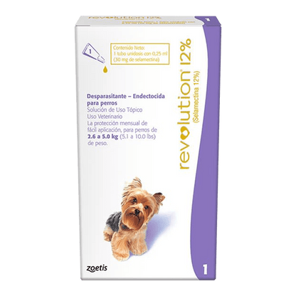 Revolution Perro 12% 2.5 - 5 kg (0.25ml)