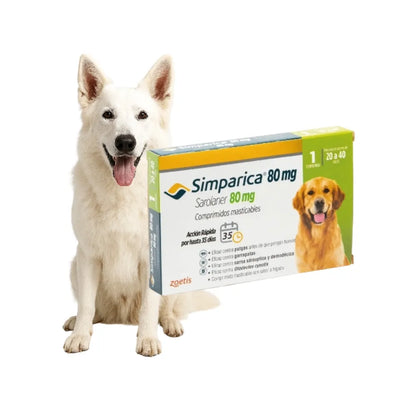 Simparica en 3 comprimidos de 80 mg (20 a 40 kg)