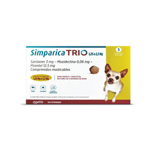 Simparica Trio en 3 comprimidos (1.25 a 2.5 kg)