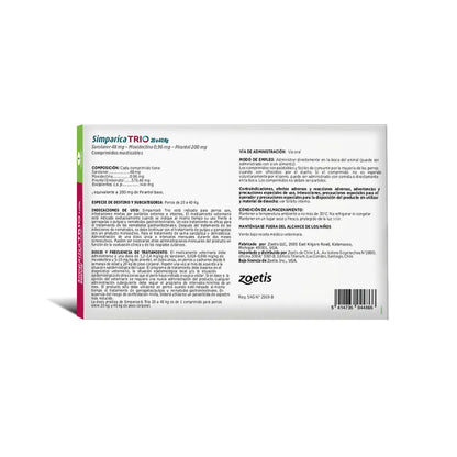 Simparica Trio (20 a 40 kg) en 1 comprimido