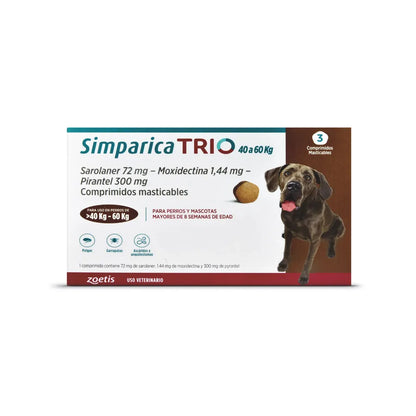 Simparica Trio en 3 comprimidos (40 a 60 kg)