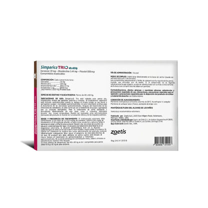 Simparica Trio (40 a 60 kg) en 1 comprimido