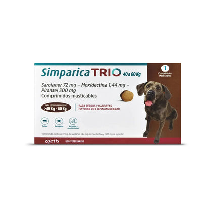 Simparica Trio (40 a 60 kg) en 1 comprimido