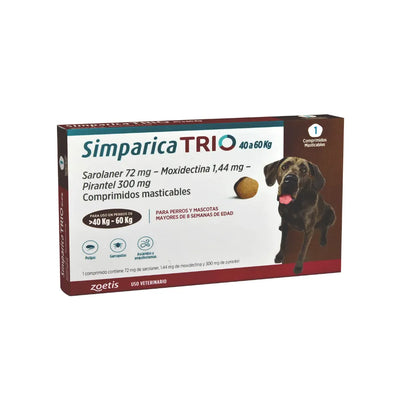 Simparica Trio (40 a 60 kg) en 1 comprimido