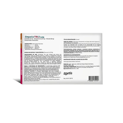 Simparica Trio (5 a 10 kg) en 1 comprimido