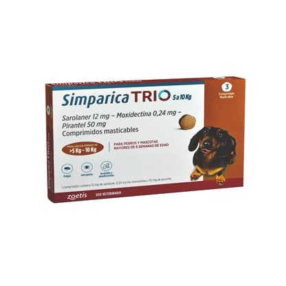 Simparica Trio en 3 comprimidos (5 a 10 kg)