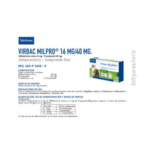 Virbac Milpro Gatos 2 kg (16 mg / 40 mg) x 2 Comprimidos