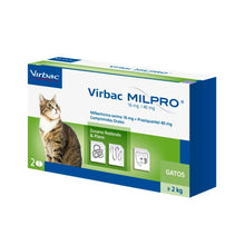 Virbac Milpro Gatos 2 kg (16 mg / 40 mg) x 2 Comprimidos