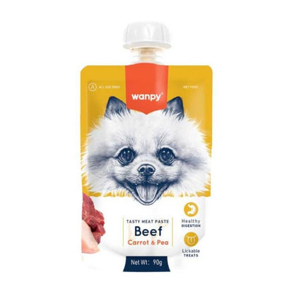 Wanpy Tasty Meat Paste Dog Beef, Carrot & Pea 90 g