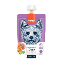 Wanpy Tasty Meat Paste Dog Duck, Carrot & Pea 90 g