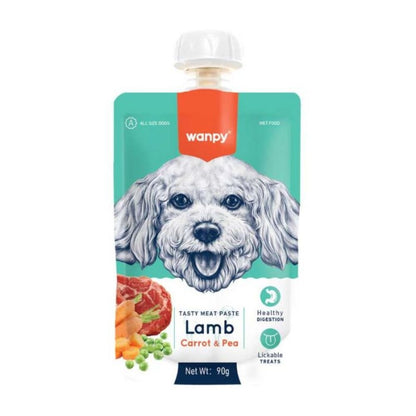 Wanpy Tasty Meat Paste Dog Lamb, Carrot & Pea 90 g